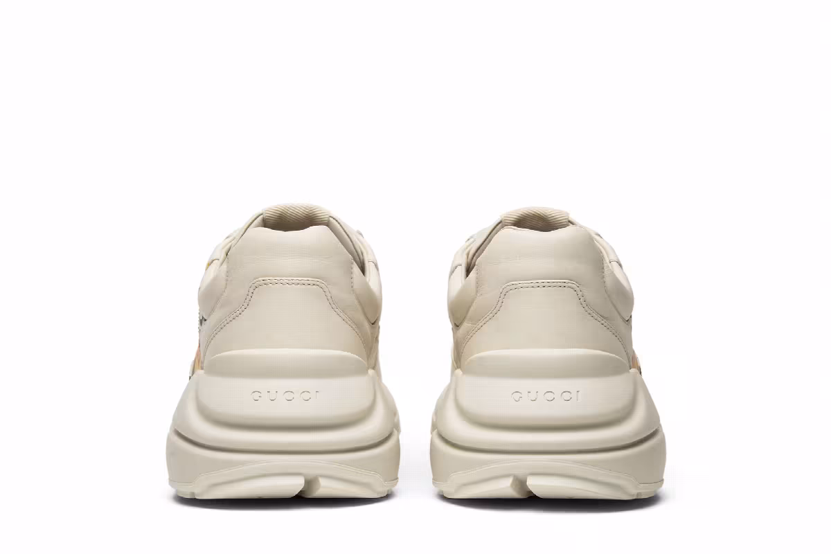 Gucci Rhython Leather Sneaker Square Logo, view 7