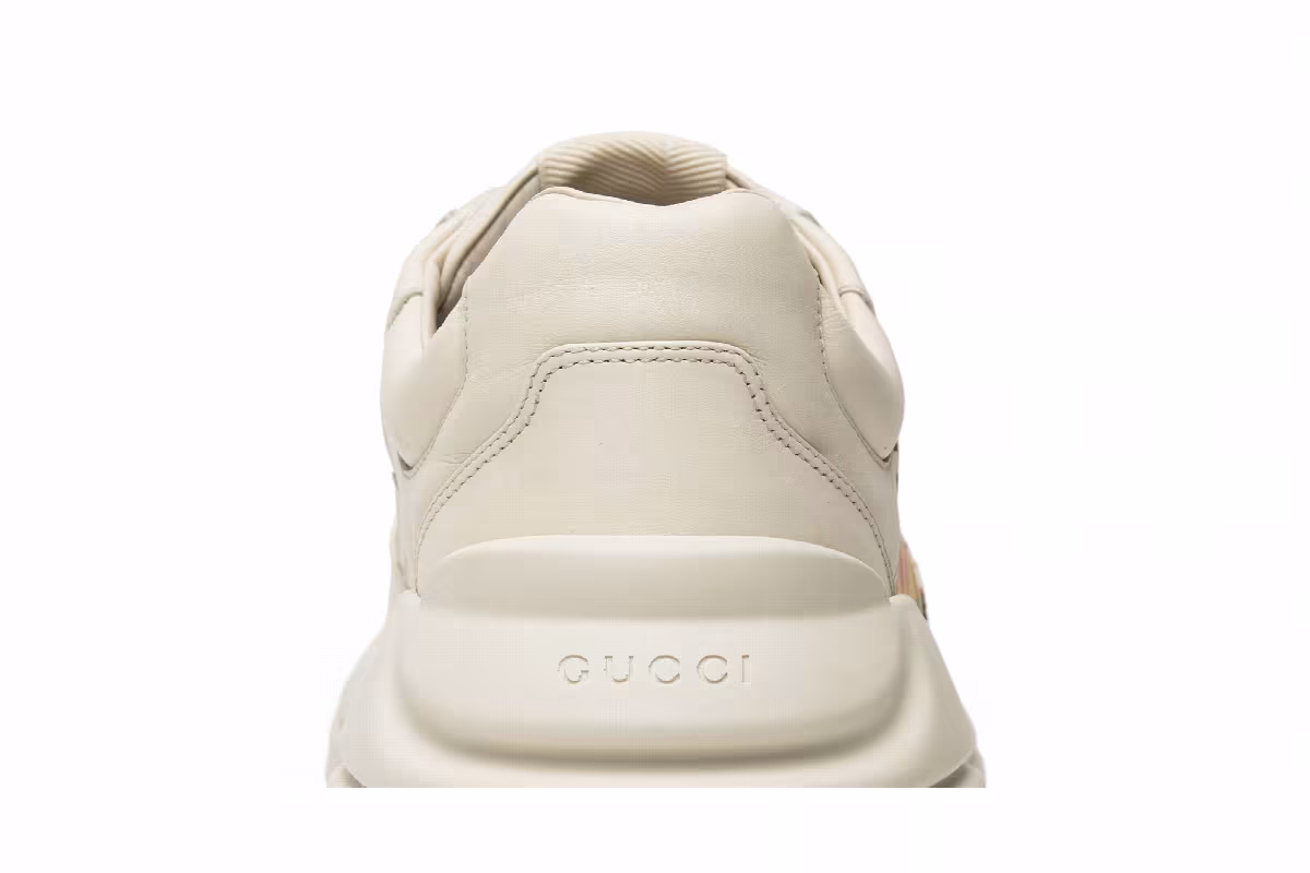 Gucci Rhython Leather Sneaker Square Logo, view 8