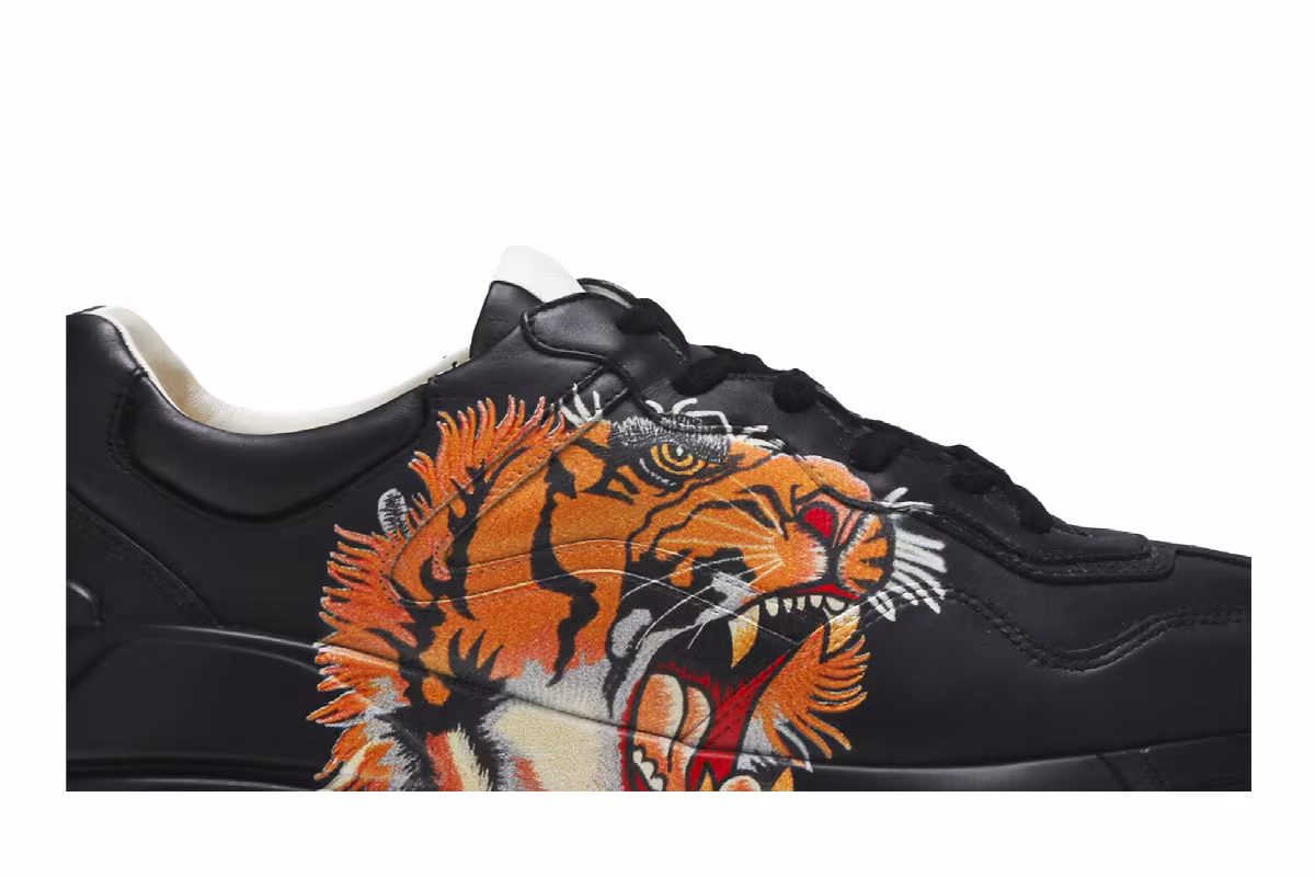Gucci Rhyton Leather Tiger Print, view 3