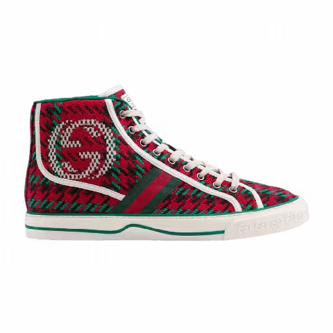Gucci Tennis 1977 High 'Houndstooth Motif'