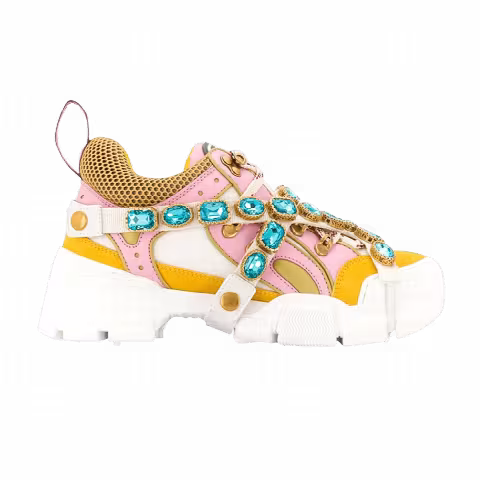 Gucci Wmns Flashtrek Crystals 'Pink Yellow'