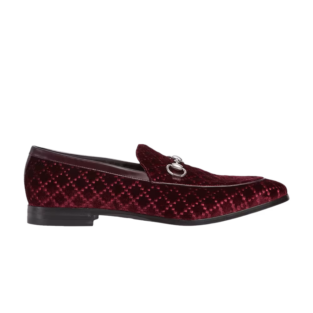 Gucci Horsebit Loafer Dark Bordeaux Velvet