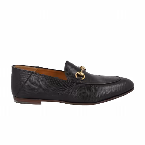 Gucci Horsebit Buckle Loafer 'Black Croc'