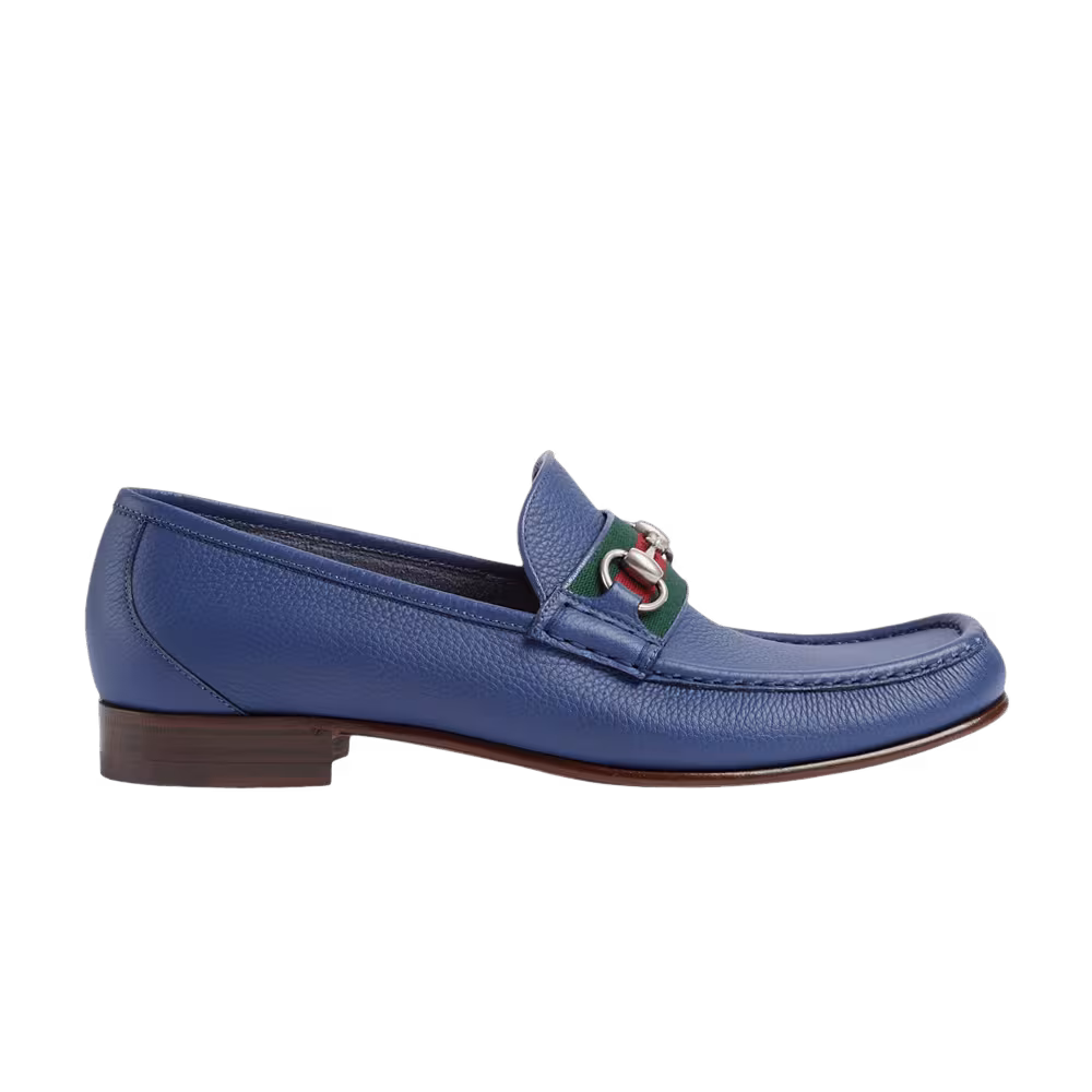 Gucci Web Stripe Horsebit Loafer Washed Indigo