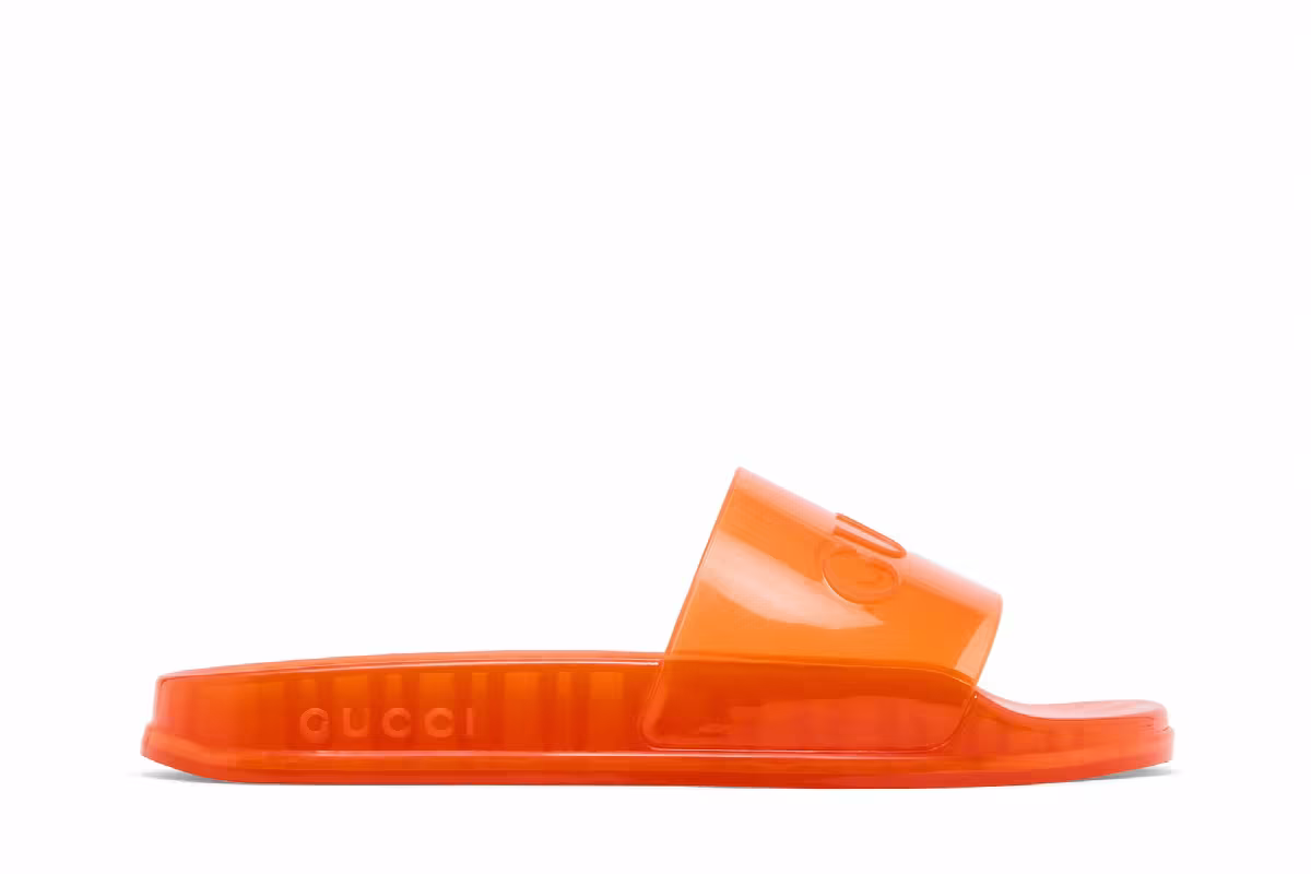 Gucci Slide Sandal Transparent Orange, view 2