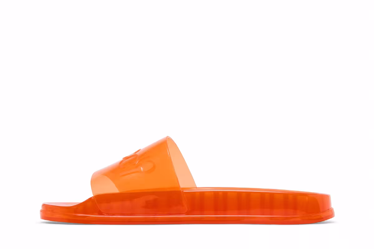 Gucci Slide Sandal Transparent Orange, view 4