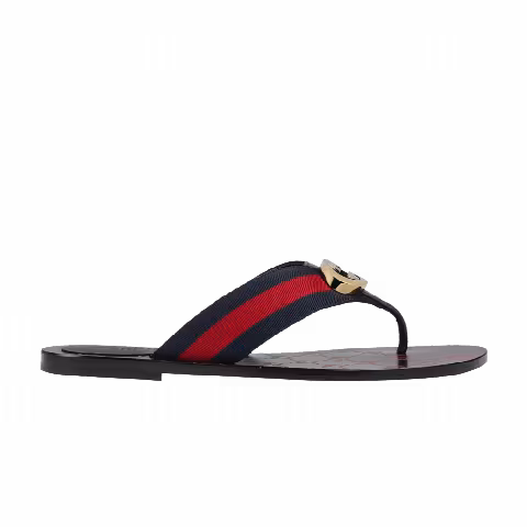 Gucci Wmns GG Web Sandal 'Black Blue Red'