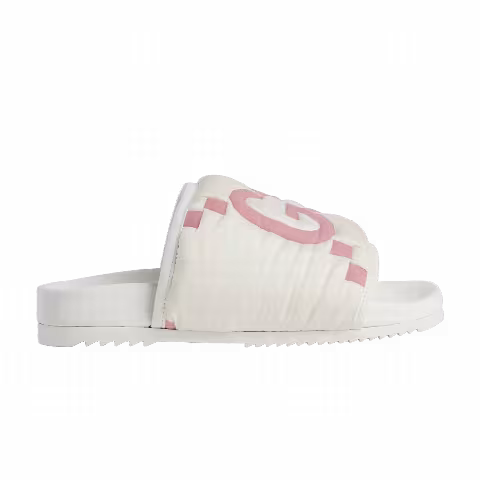 Gucci Wmns Maxi GG Slide Sandal 'White Pink Matelassé'