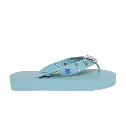 Gucci Embellished Thong Sandal 'Sweet Blue'