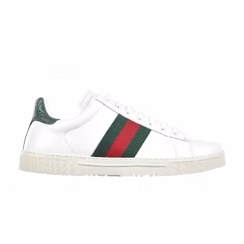 Gucci Leather Web Stripe 'Green Crocodile'