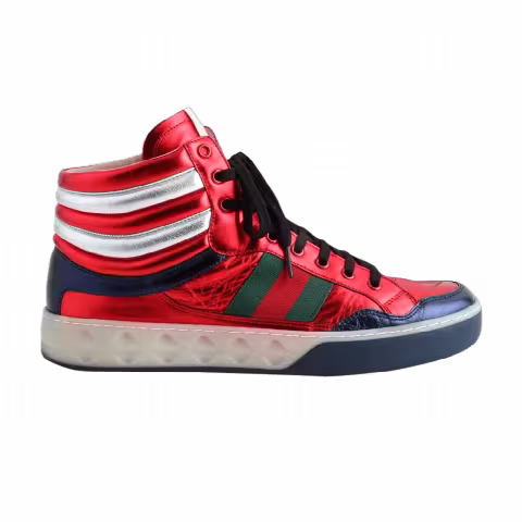 Gucci Leather High 'Metallic Red'