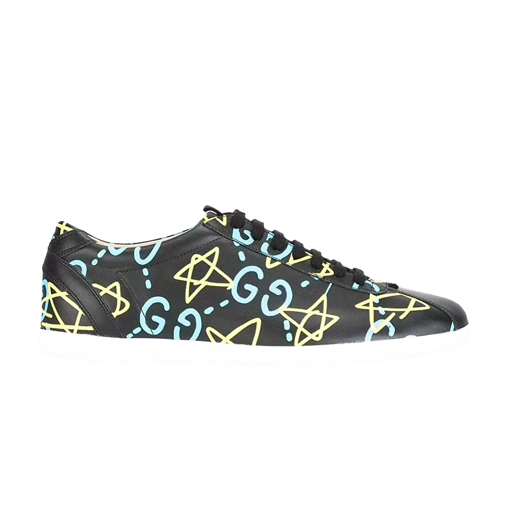 Gucci Ghost Leather Low Star Print Black