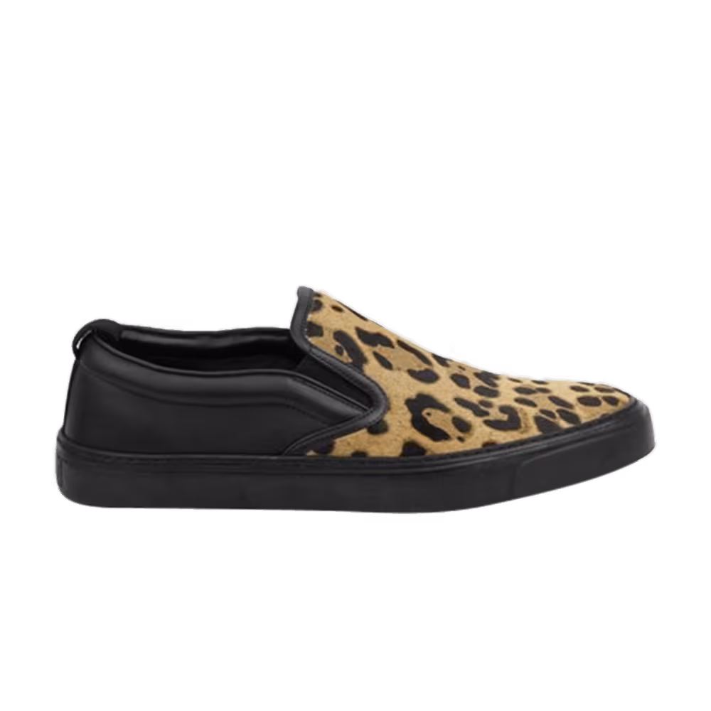 Gucci Pony Hair Slip On Leopard Print