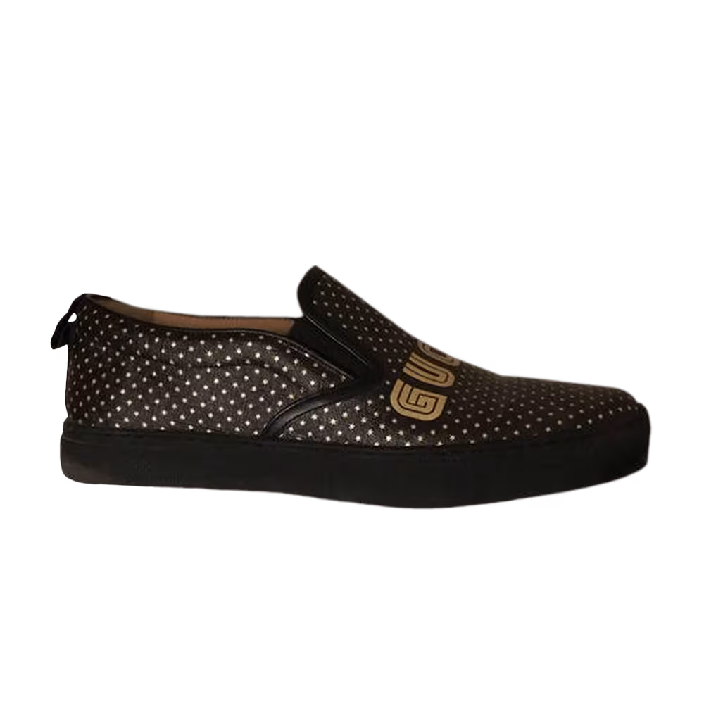 Gucci GG Supreme Slip-On Guccy Print - Black
