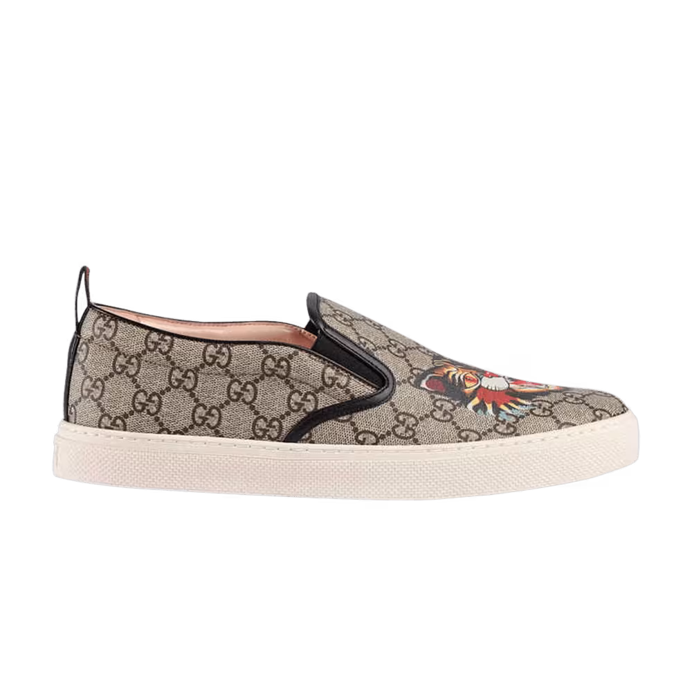 Gucci GG Supreme Slip-On Angry Cat