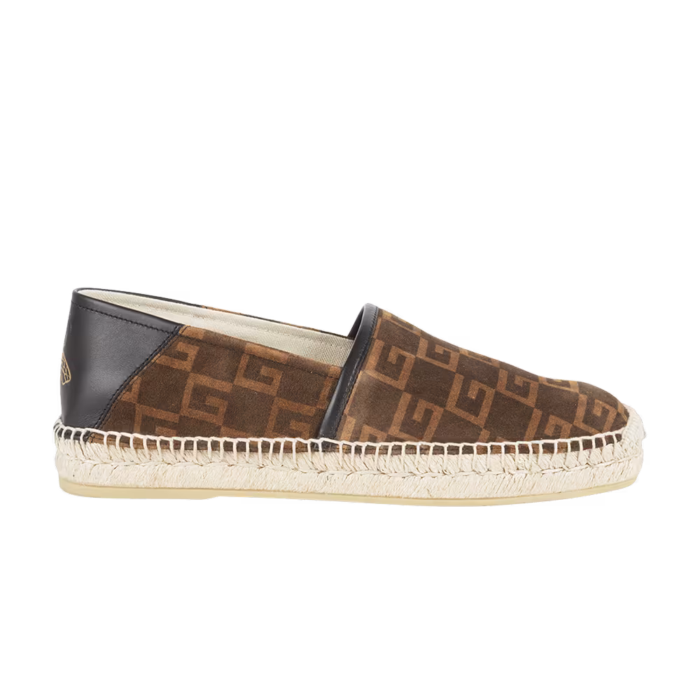 Gucci Logo Espadrille Brown