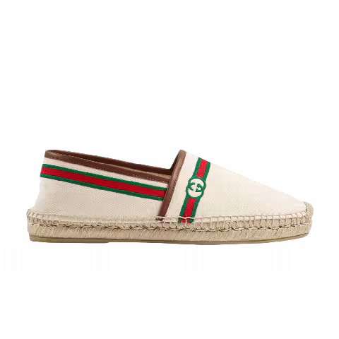 Gucci Embroidered Espadrilles 'Interlocking G - White'