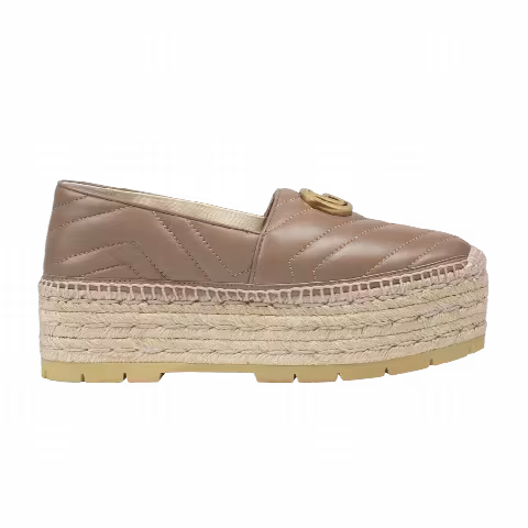 Gucci Wmns GG Espadrilles Double Platform 'Porcelain Rose'