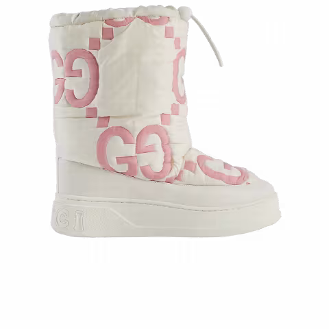 Gucci Wmns Maxi GG Boot 'White Pink Matelassé'
