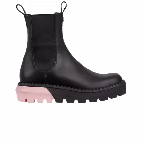 Gucci Wmns Leather Chelsea Boots 'Black Pink'