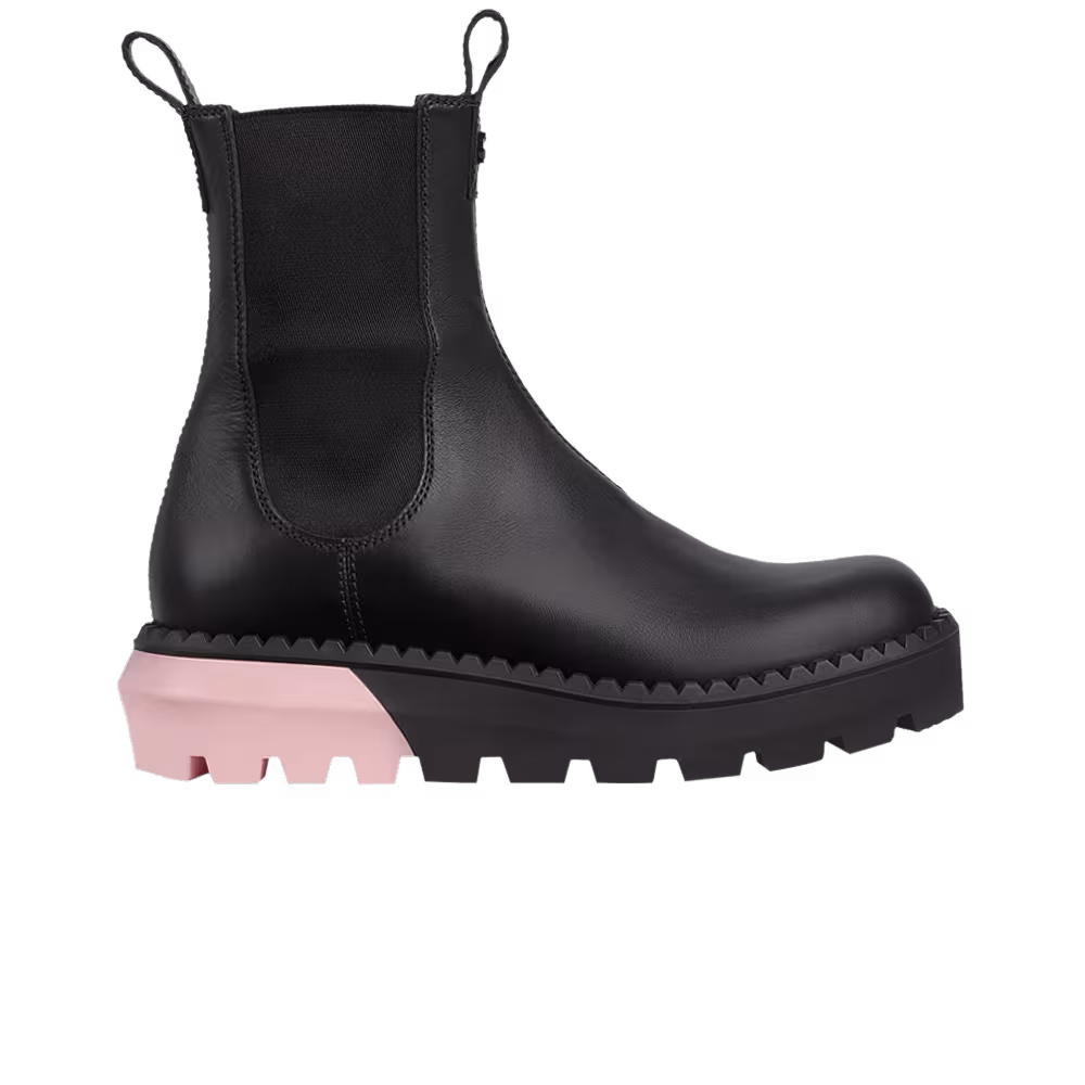 Gucci Women's Leather Chelsea Boots Black Pink