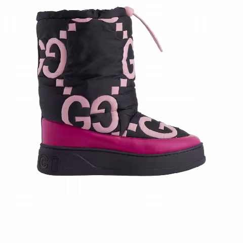 Gucci Wmns Maxi GG Boot 'Black Pink Matelassé'