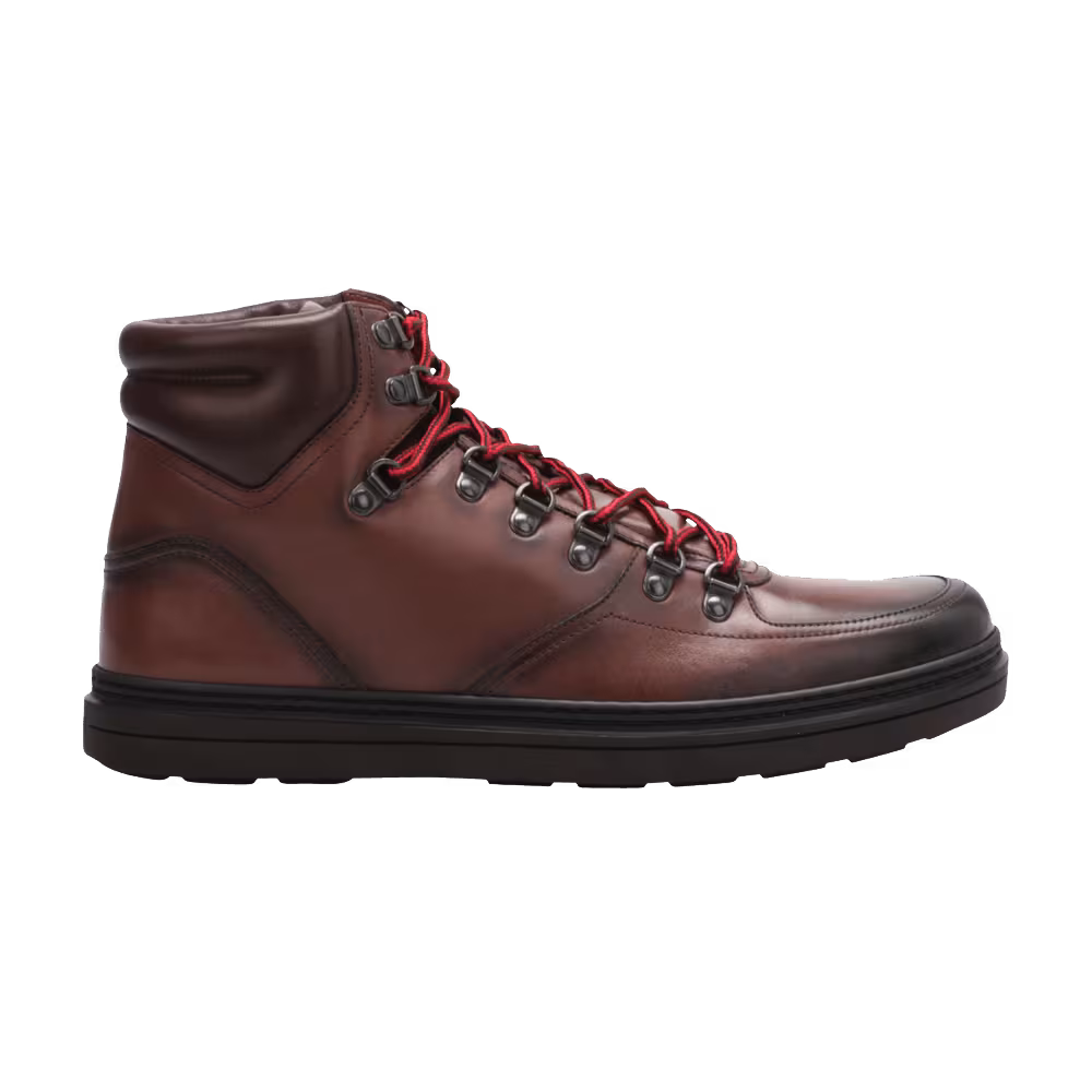 Gucci Leather Trekking Boot Cocoa