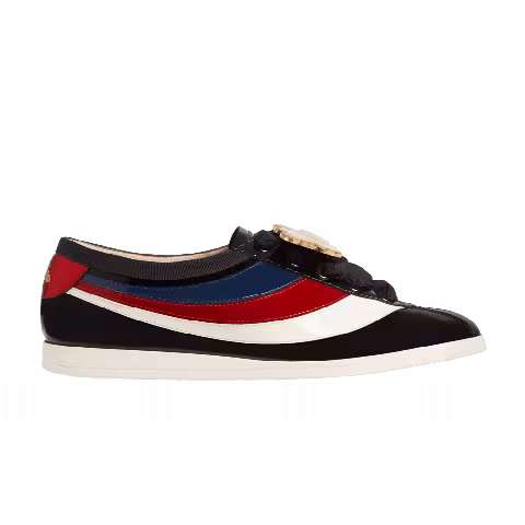 Gucci Wmns Falacer Sneakers 'Black Vernice Crystal'
