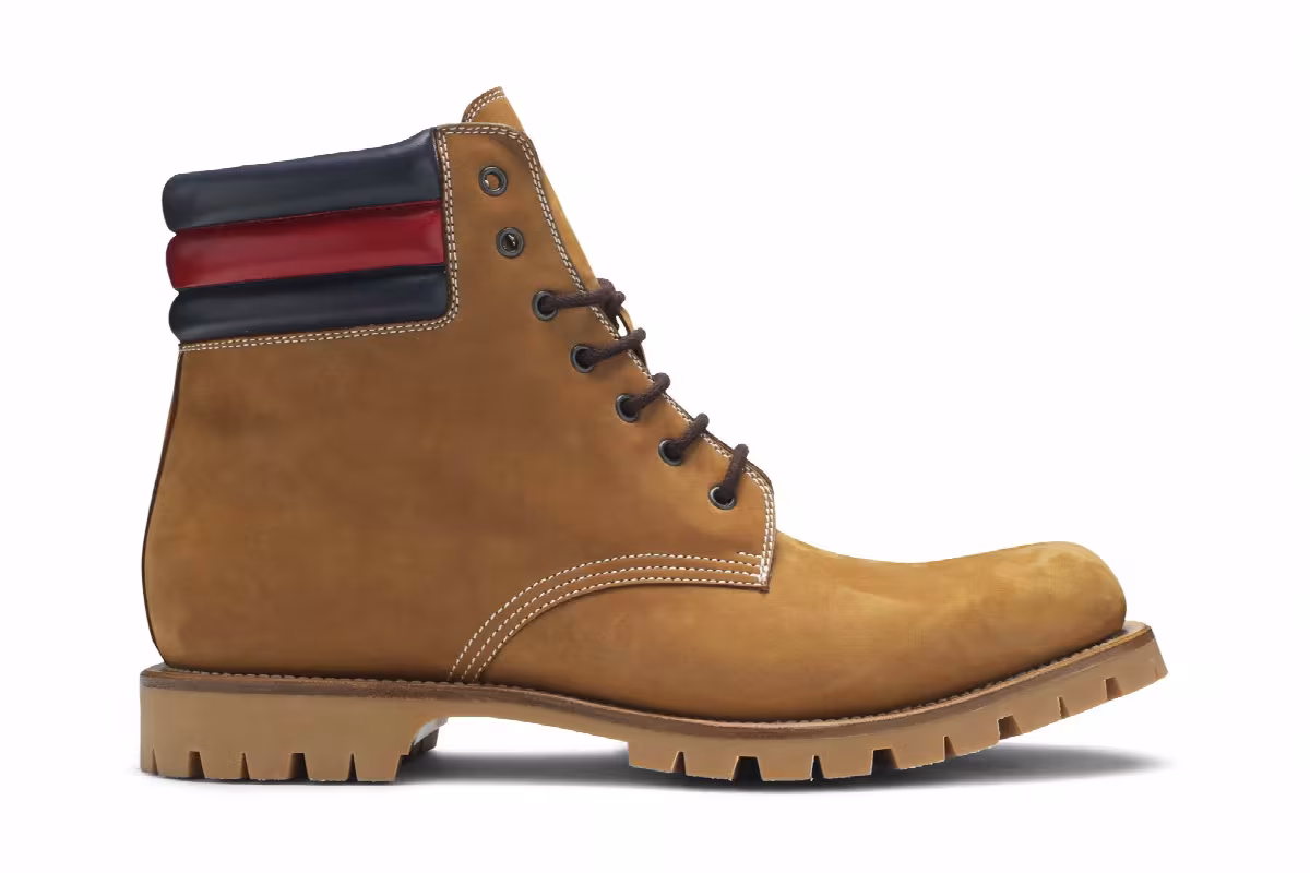 Gucci Lace Up Suede Boot Brown, view 2