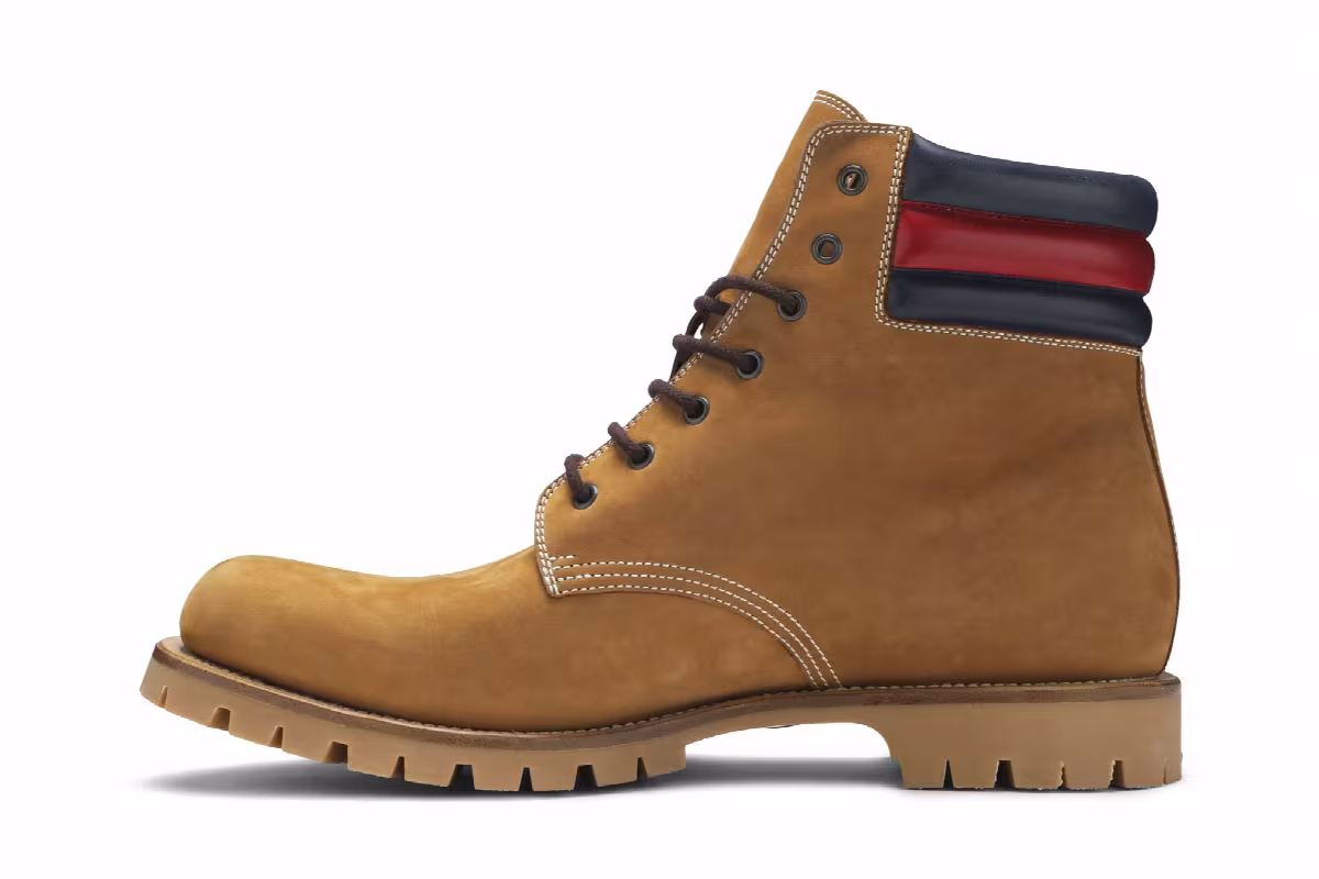 Gucci Lace Up Suede Boot Brown, view 4