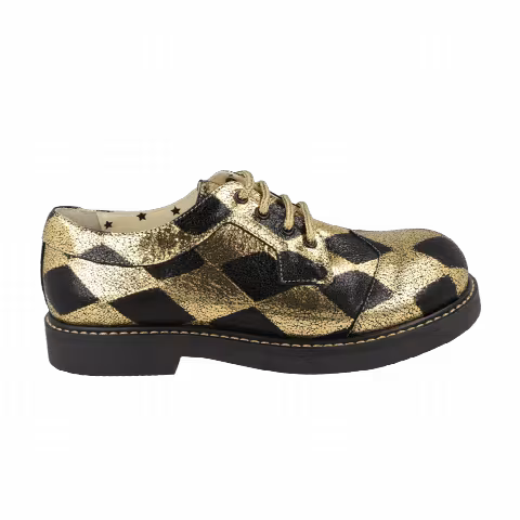 Gucci Metallic Diamond Print Oxford Kids 'Gold'