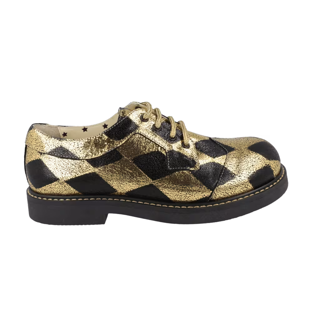 Gucci Metallic Diamond Print Oxford Kids Gold