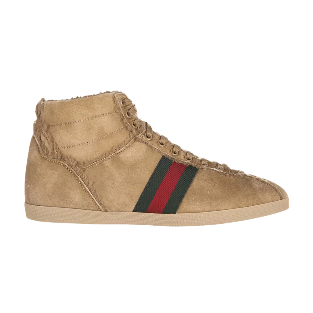 Gucci Suede Shearling Aspen High Brown