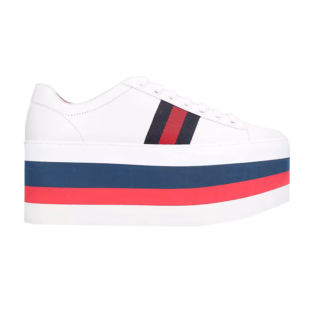 Gucci Women's Peggy Leather Platform White