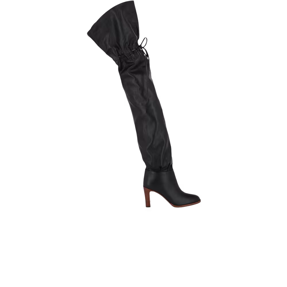 Gucci Women's Deauville Cinched Over-The-Knee Boot Black