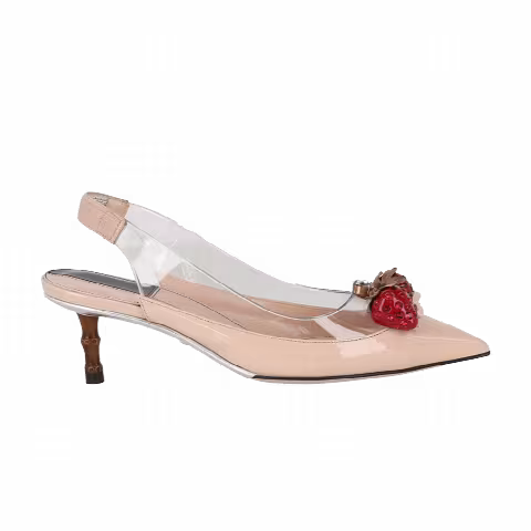 Gucci Wmns Eleanor Strawberry Plexi Heel 'Rose'