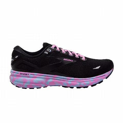 Brooks Wmns Ghost 15 'Black Cyclamen'