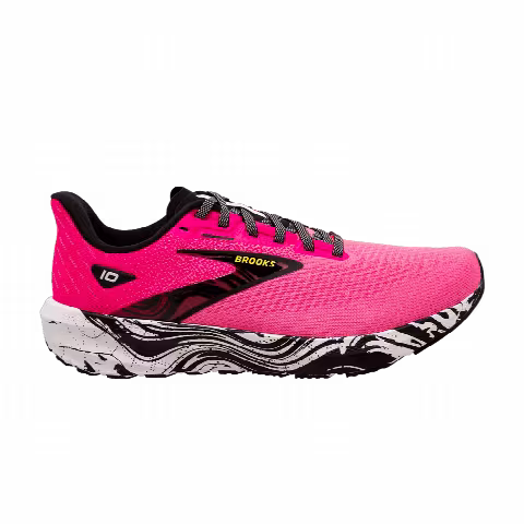 Brooks Wmns Launch 10 'Pink Glow Black'
