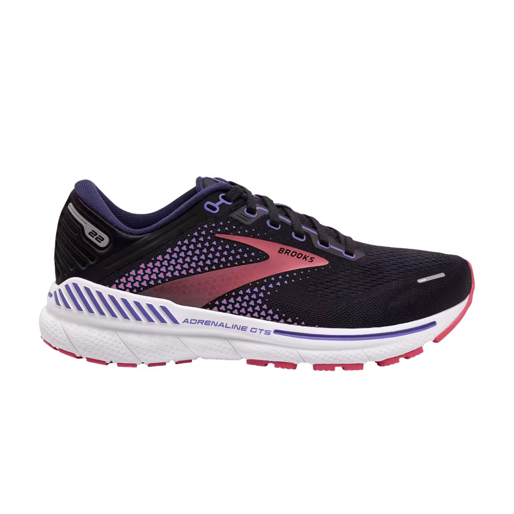 Brooks Women's Adrenaline GTS 22 2A Narrow Black Purple Coral
