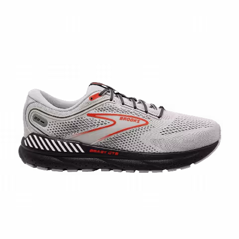 Brooks Beast GTS 23 4E Wide 'Grey Scarlet'