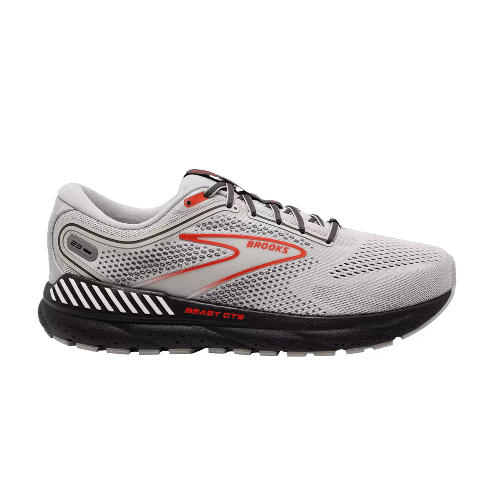 Brooks Beast GTS 23 4E Wide Grey Scarlet