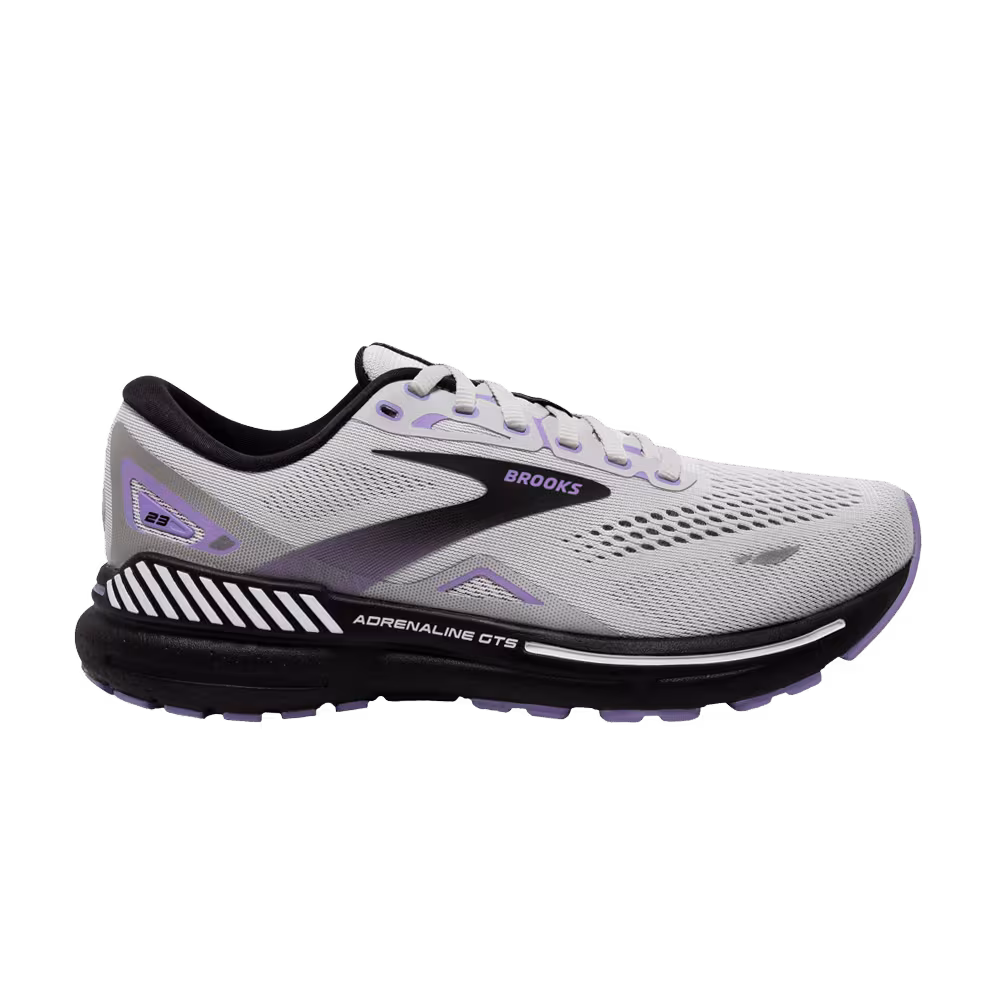 Brooks Women's Adrenaline GTS 23 2E Wide Grey Purple