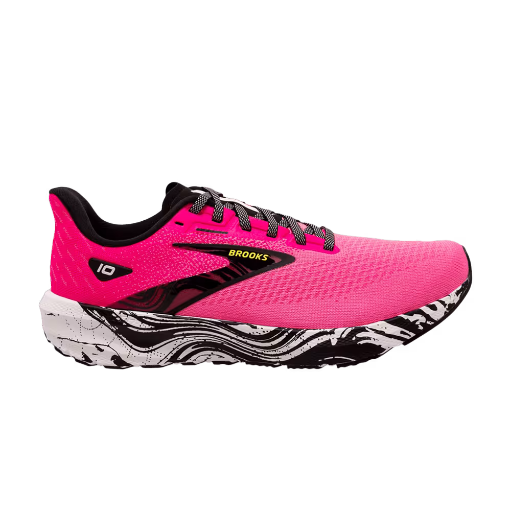 Brooks Women's Launch 10 Wide Pink Glow Black