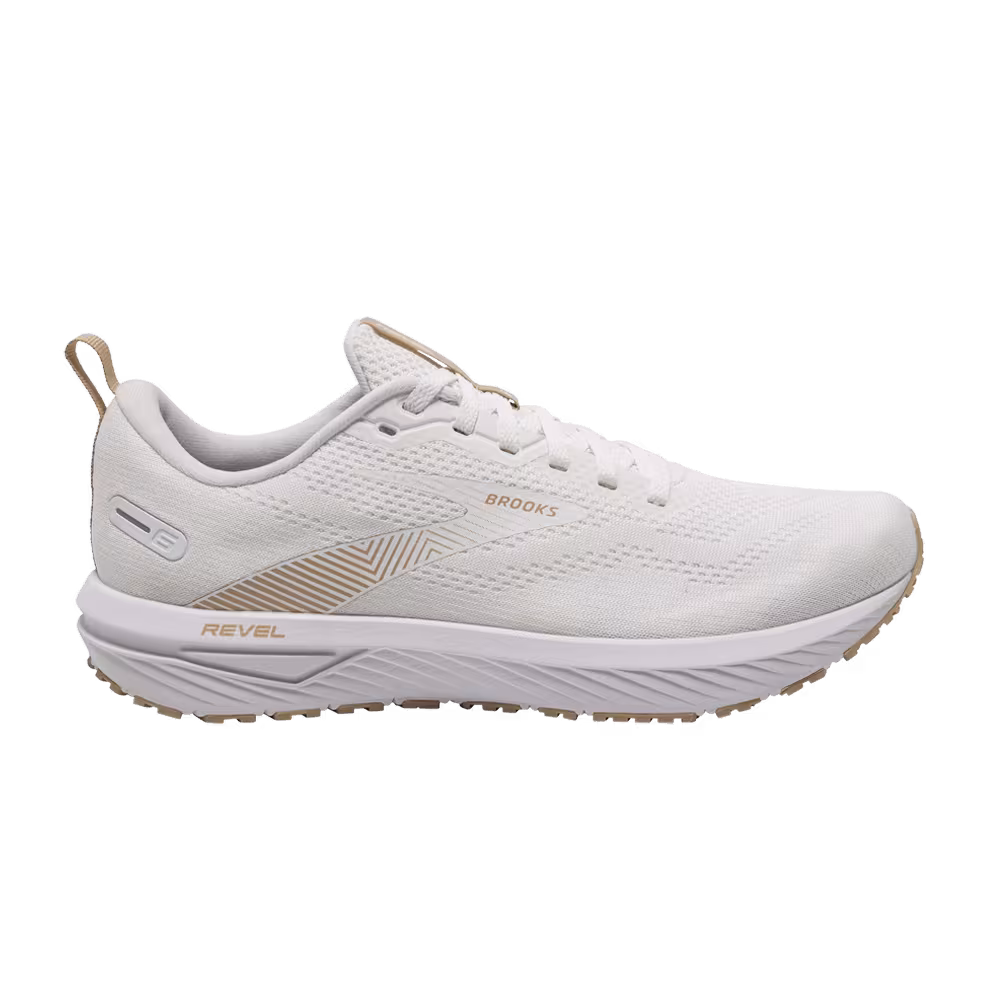 Brooks Revel 6 White Khaki