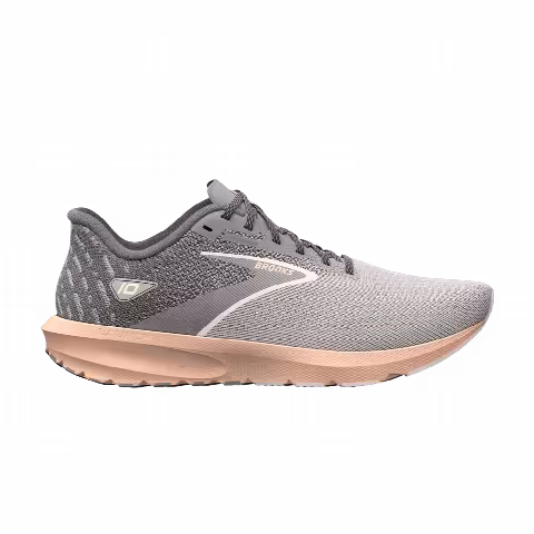Brooks Wmns Launch 10 Wide 'Grey Pale Peach'