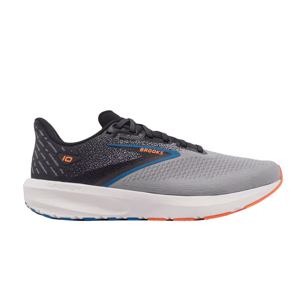 Brooks Launch 10 2E Wide Black Grey Orange
