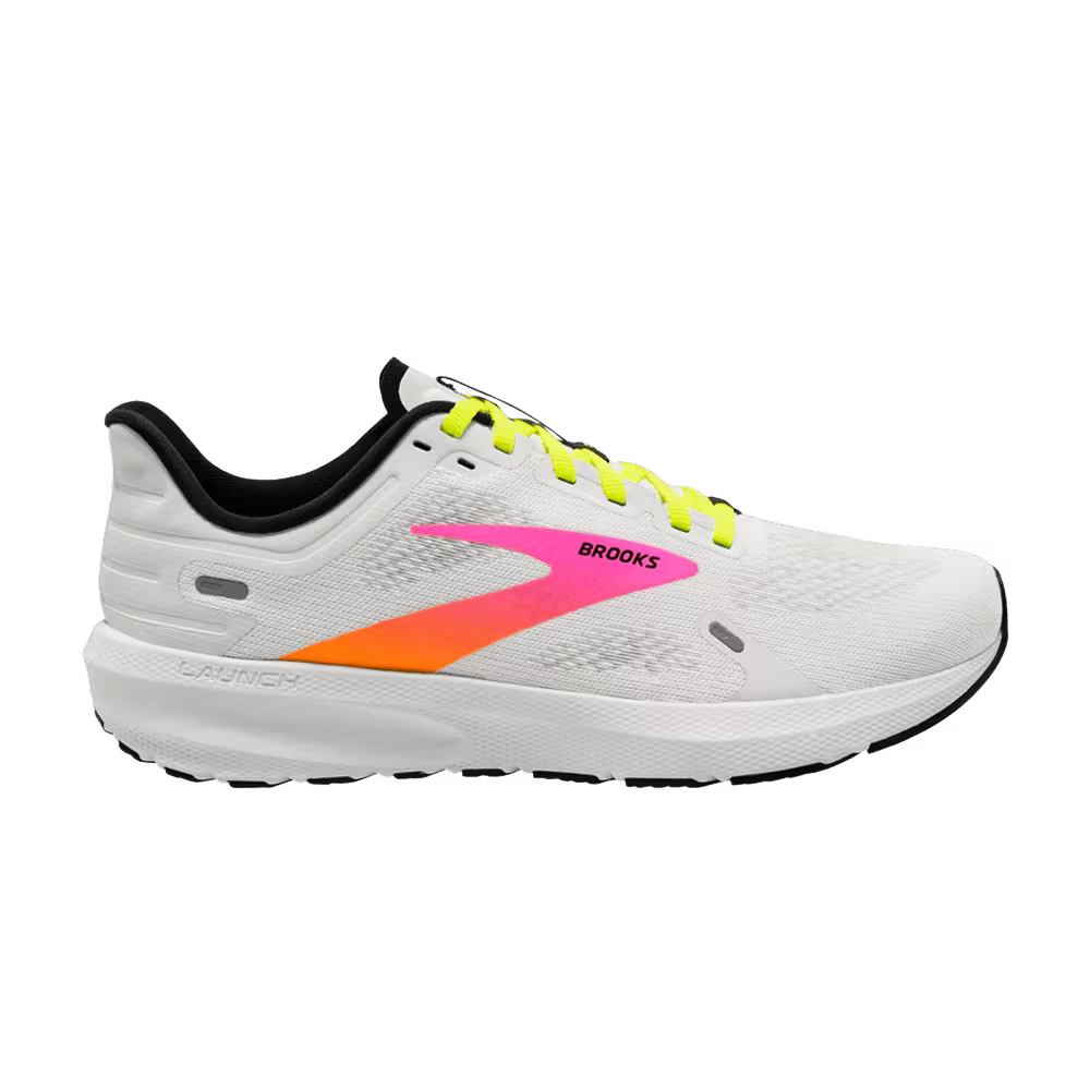 Brooks Launch 9 White Pink Nightlife