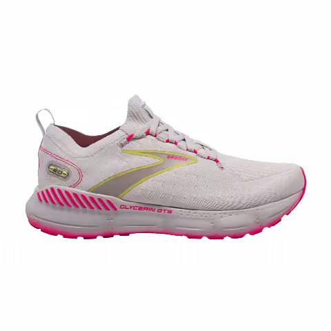 Brooks Wmns Glycerin StealthFit GTS 20 'Grey Yellow Pink'