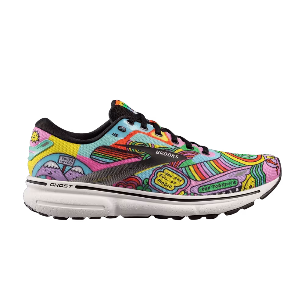 Wednesday Holmes x Brooks Ghost 15 Pride