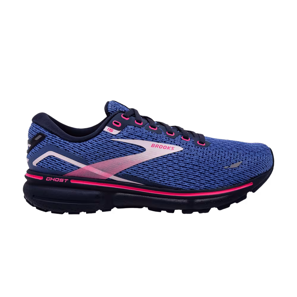 Brooks Women's Ghost 15 Blue Peacoat Pink